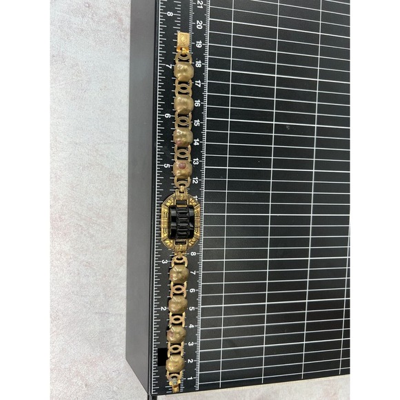 Women's Fashion‎ Jewelry Exquisite Gold Bronze-Tone Chain Link Bracelet - 19.5" - Picture 12 of 13